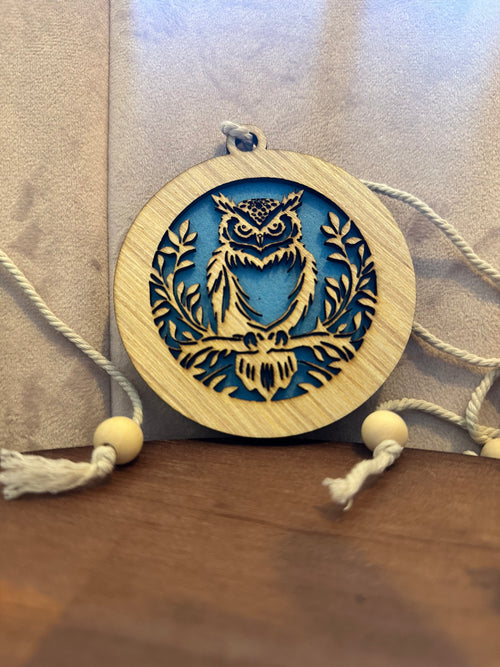 Diffuseur de parfum en bois – Chouette 9 cm