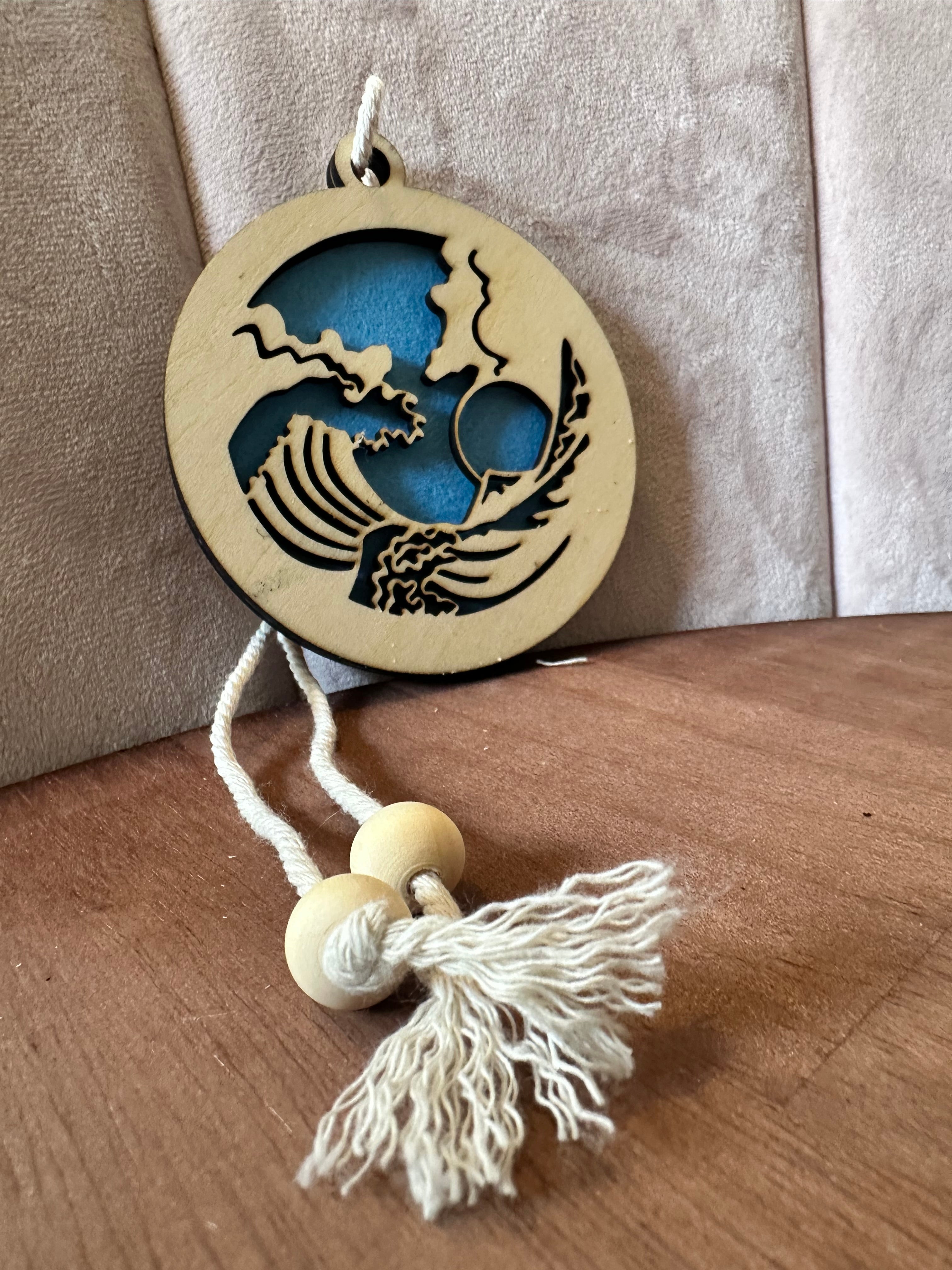 Diffuseur de parfum en bois –la vagues  9 cm